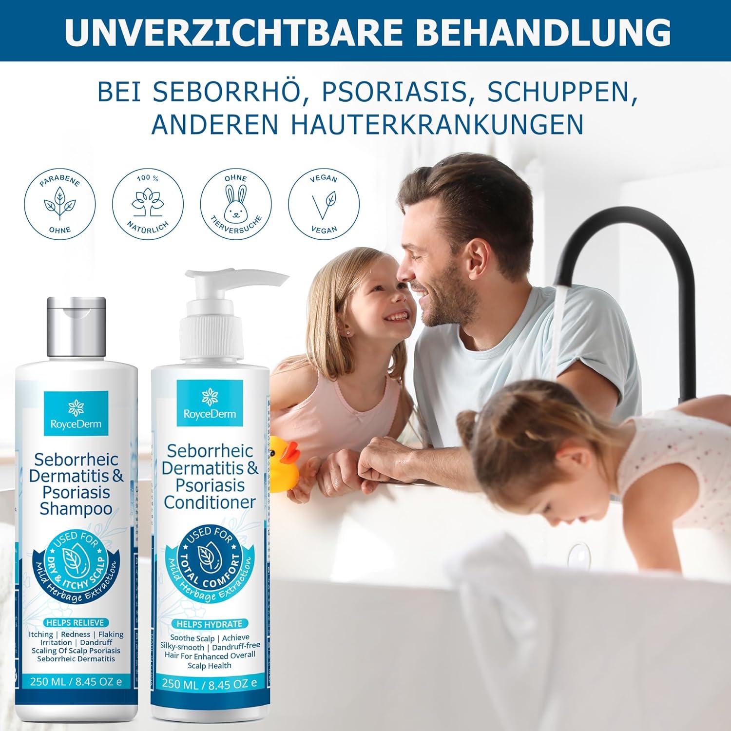 Thumbnail 5 de RoyceDerm Seborrhoisches Schuppenflechte Shampoo für Kopfhaut und Körper