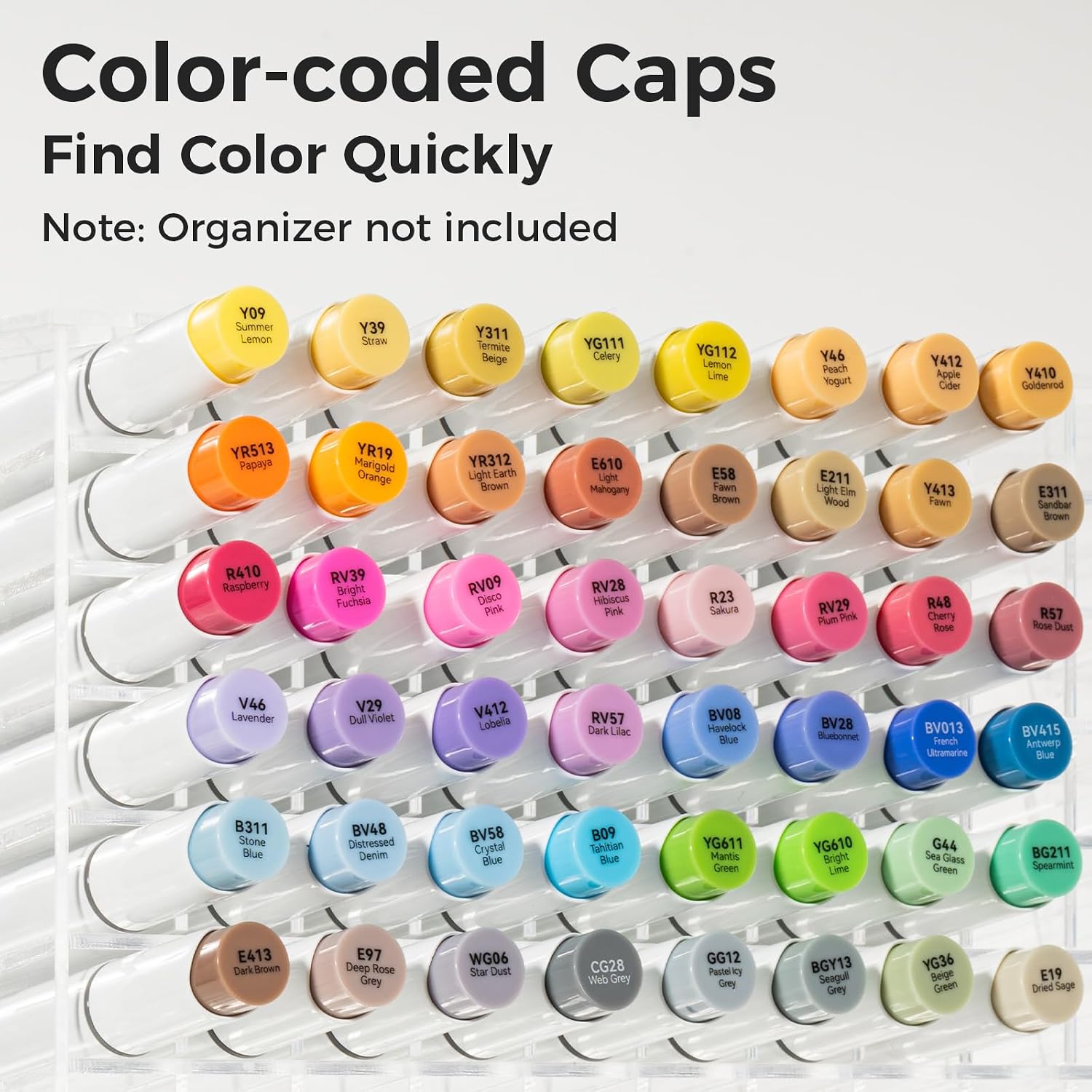 Detalle de Ohuhu Honolulu Brush & Chisel Double Tipped Colouring Markers (Alcohol-Based) with Blender + Case