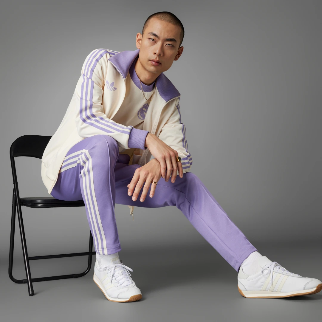 Thumbnail 2 de Pantalón Real Madrid de Adidas – color violeta, para aficionados y entrenamiento