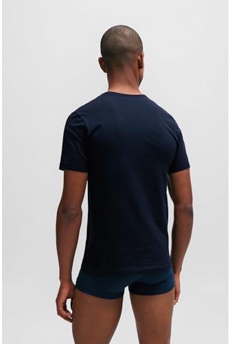 Thumbnail 8 de Camiseta BOSS T-Shirt RN 3P Classic para hombre (L) – manga corta, cuello redondo, logo discreto