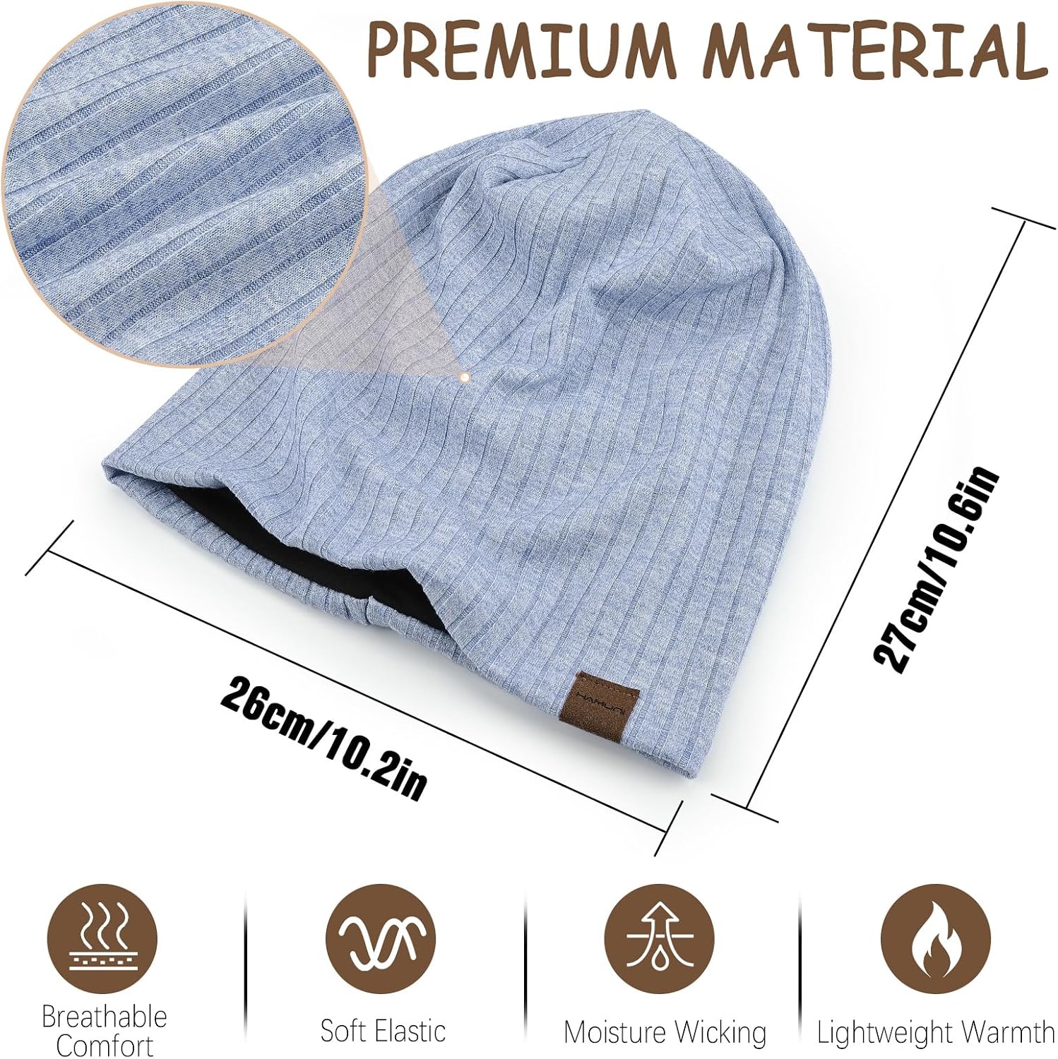 Thumbnail 2 de HAMUNI Slouchy Beanie Hip-Hop Hat
