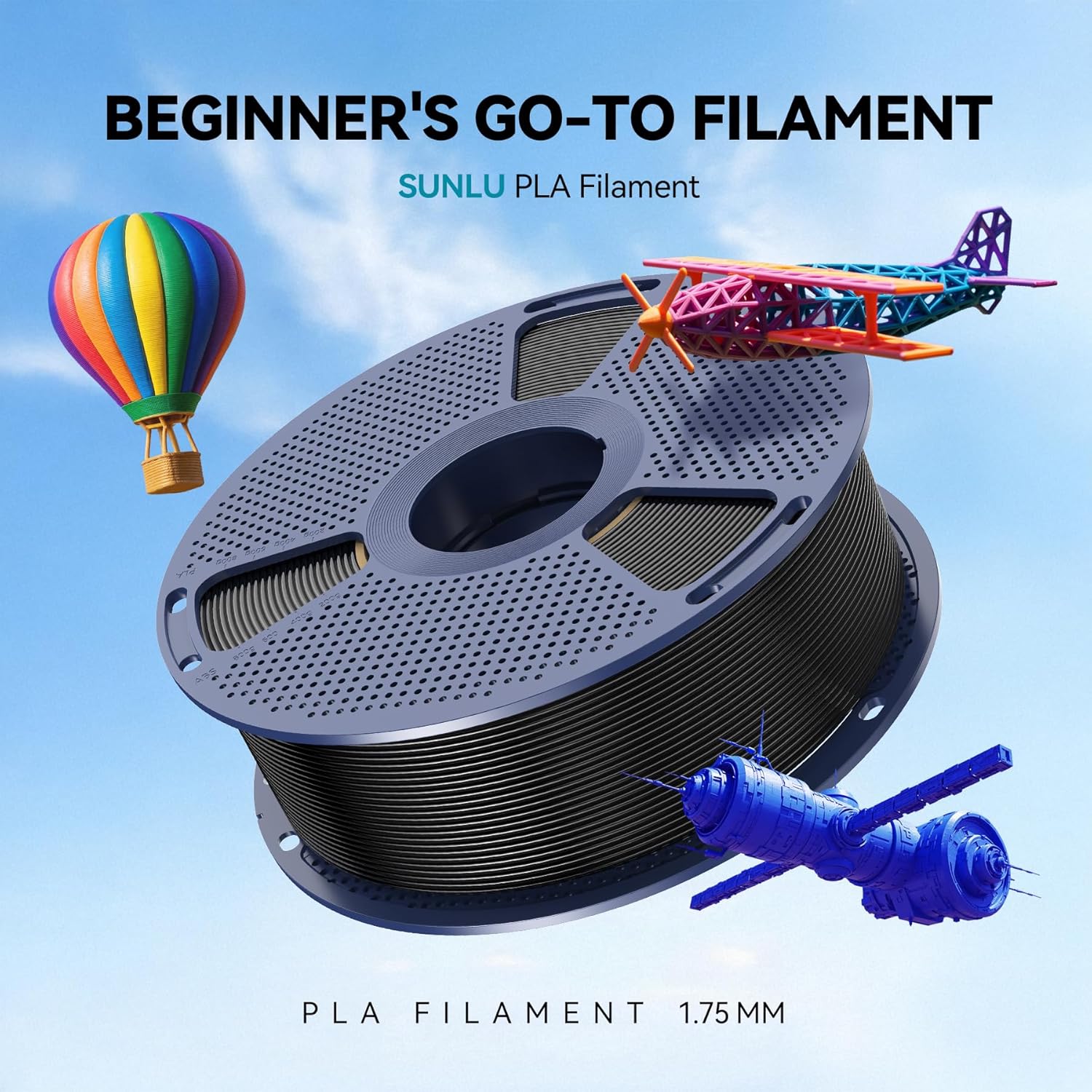 Thumbnail 6 de SUNLU PLA 1.75mm 3D Printer Filament (Wood Color) — 1kg Spool, +/- 0.02mm Dimensional Accuracy