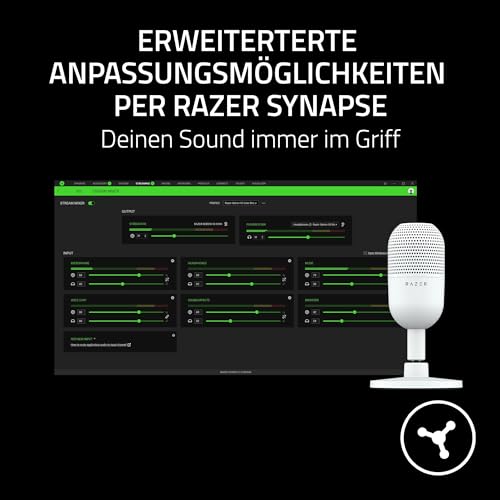 Thumbnail 6 de Razer Seiren V3 Mini – Ultrakompaktes USB-Mikrofon in Weiß mit Tap-to-Mute und Stoßdämpfer