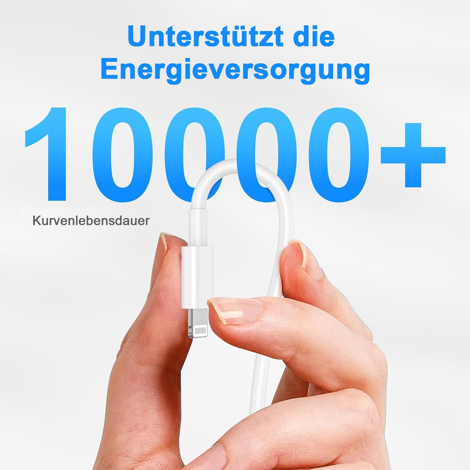 Thumbnail 4 de IPhone Ladekabel 2er Pack 1 m + 1 m USB auf Lightning – MFi zertifiziert, ultraschnelles Laden