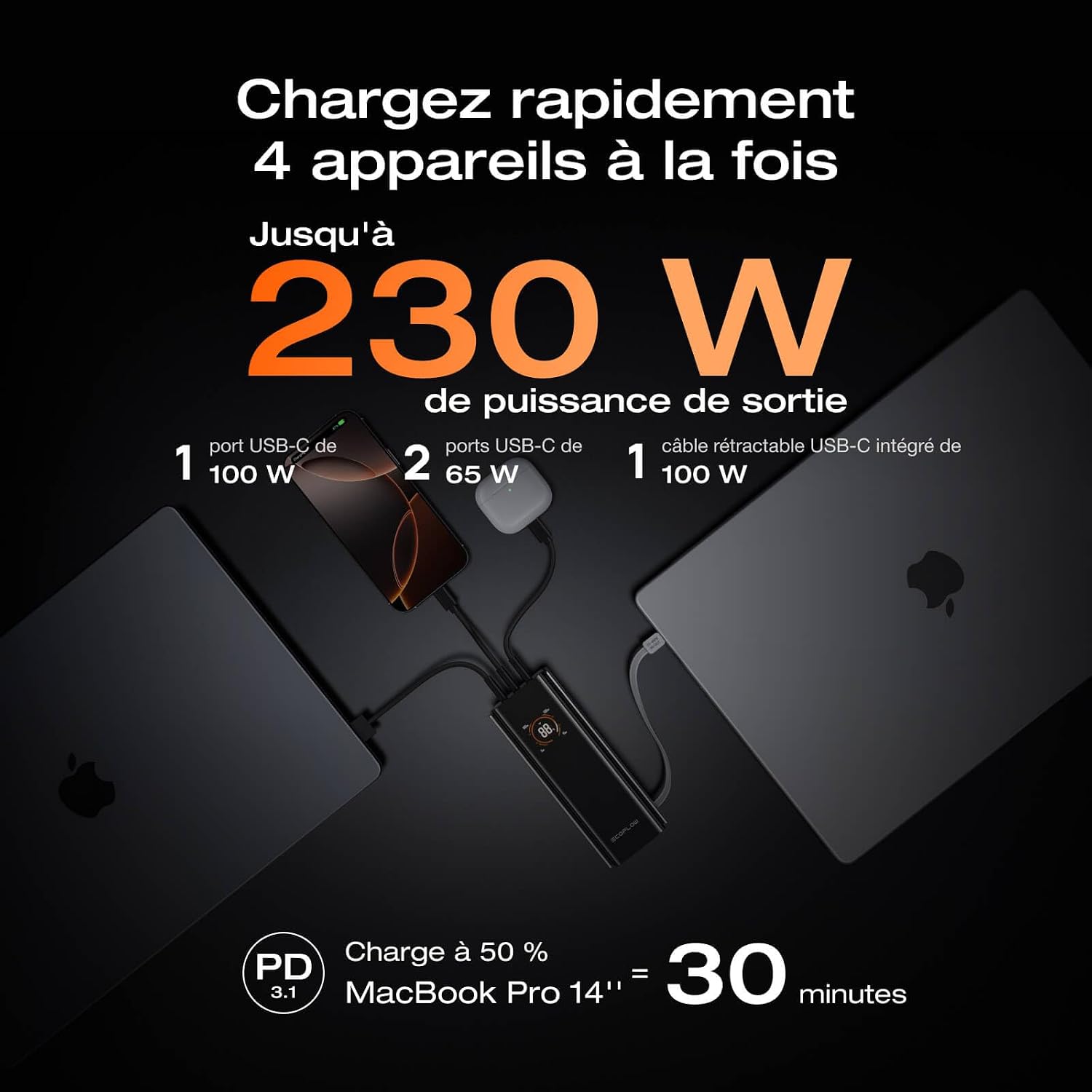 Detalle 2 de EcoFlow Powerbank 20000mAh 230W