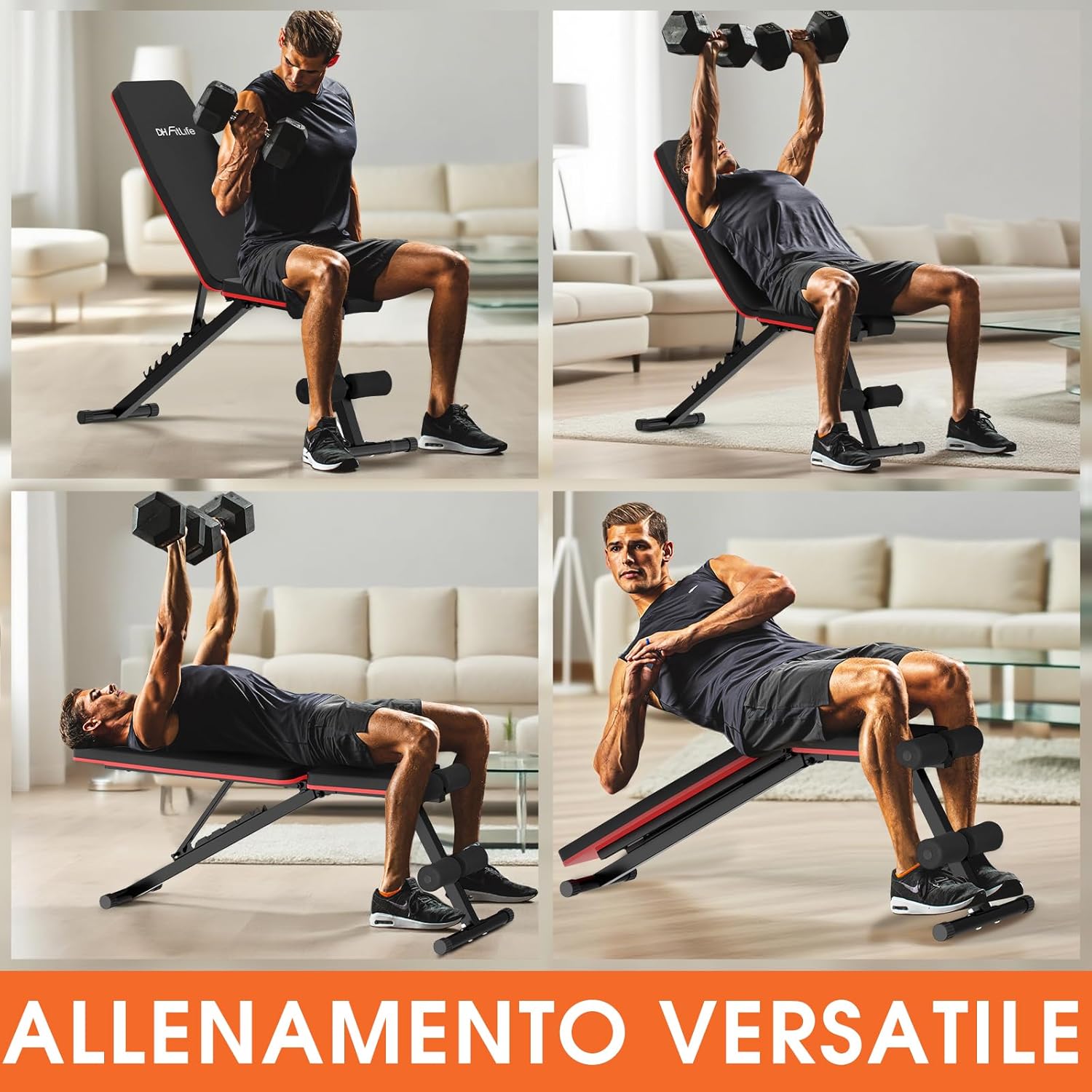 Thumbnail 6 de DH FitLife Panca Palestra Pieghevole 8 in 1 — Panca Pesi Salvaspazio per Allenamento Domestico