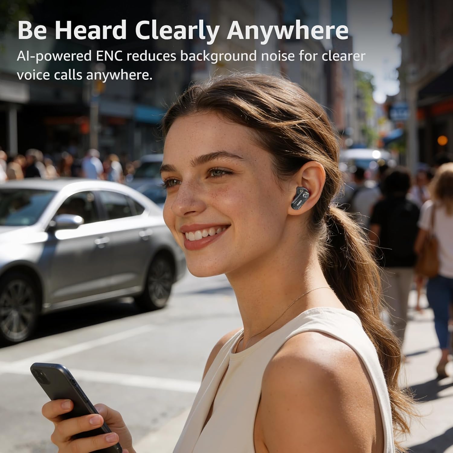 Thumbnail 3 de TOZO Crystal Pods kabellose Bluetooth-5.4 In-Ear-Kopfhörer mit ANC, Transparenz & ENC-Mikrofonen – Schwarz