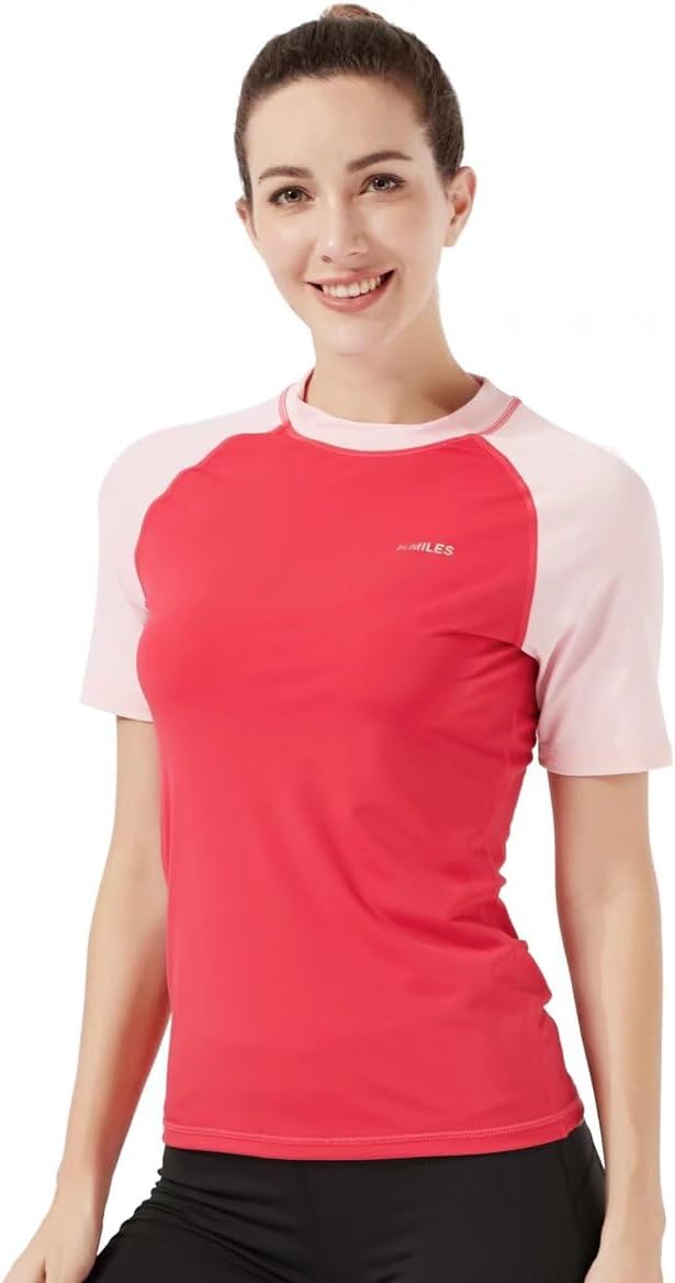 Thumbnail 1 de HMILES Womens UPF Short-Sleeve Rashguards – Breathable Quick-Dry Surf Shirt