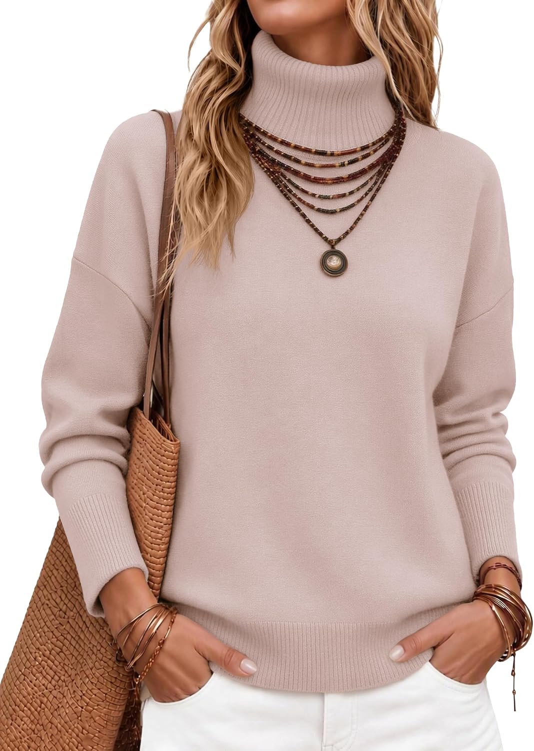Thumbnail 6 de Zeagoo Women's Turtleneck Sweater with High-Low Hem