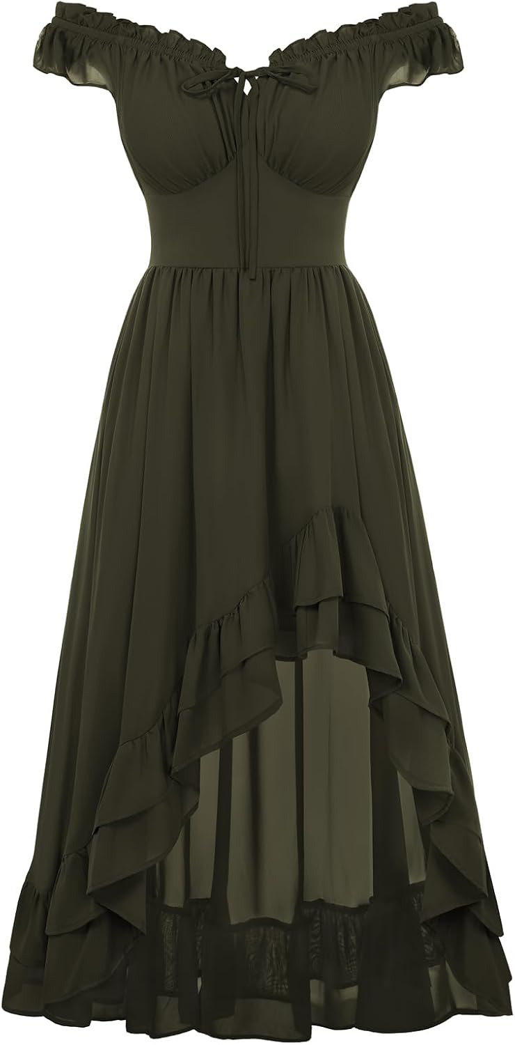 Detalle de Scarlet Darkness Chiffon Dress