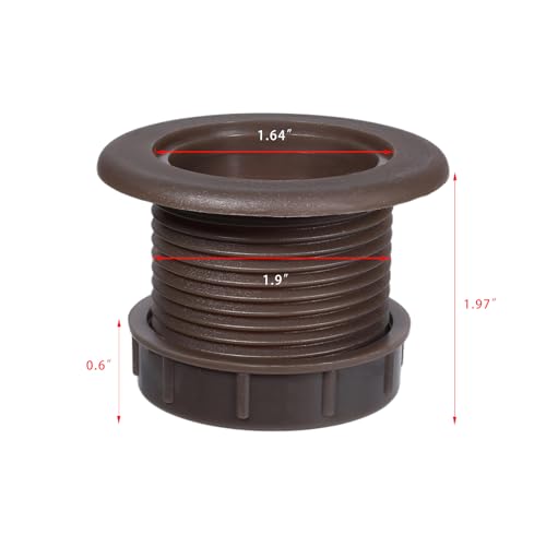 Detalle de SUQ I OME Patio Table Umbrella Hole Ring Plug and Cap Set, Brown
