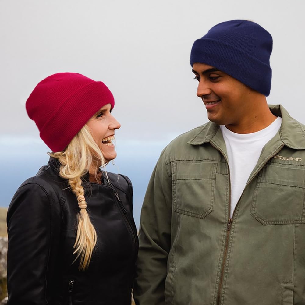 Thumbnail 6 de Malaxlx satin-lined knit beanie hat – soft warm slouchy winter skull cap