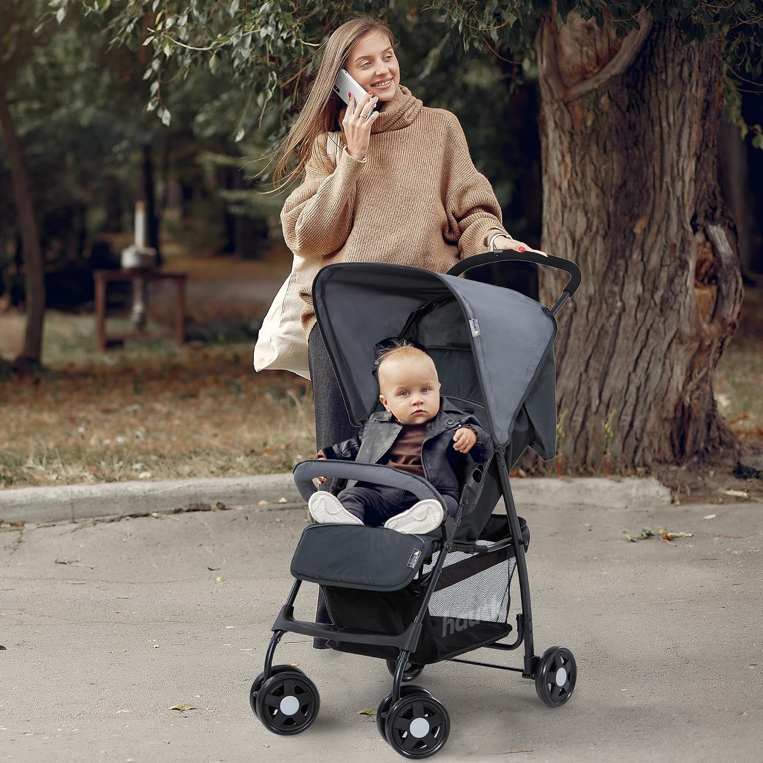 Thumbnail 1 de hauck Buggy Sport, Charcoal Stone – Leichter Reisebuggy mit Liegefunktion und großzügigem Stauraum