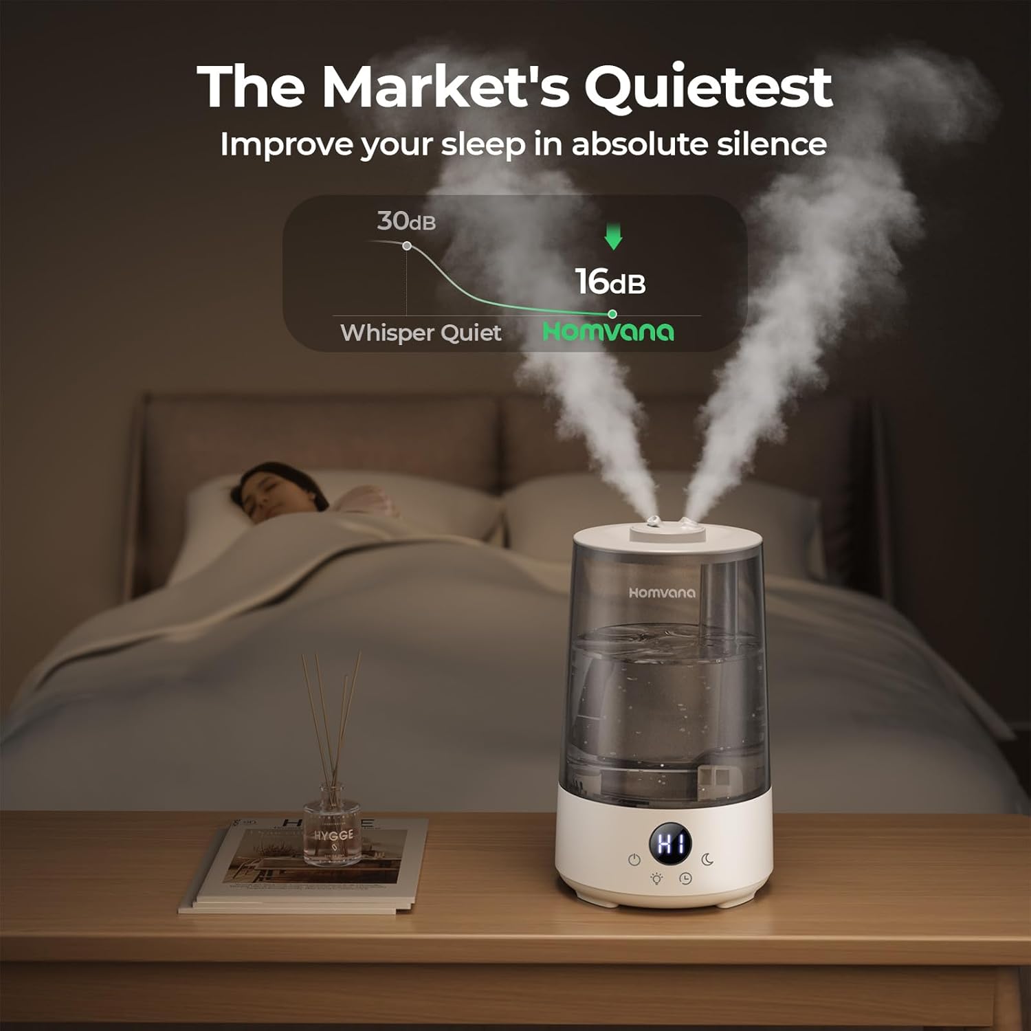Detalle 2 de Homvana 3.6L Cool Mist Humidifier for Bedroom 💧