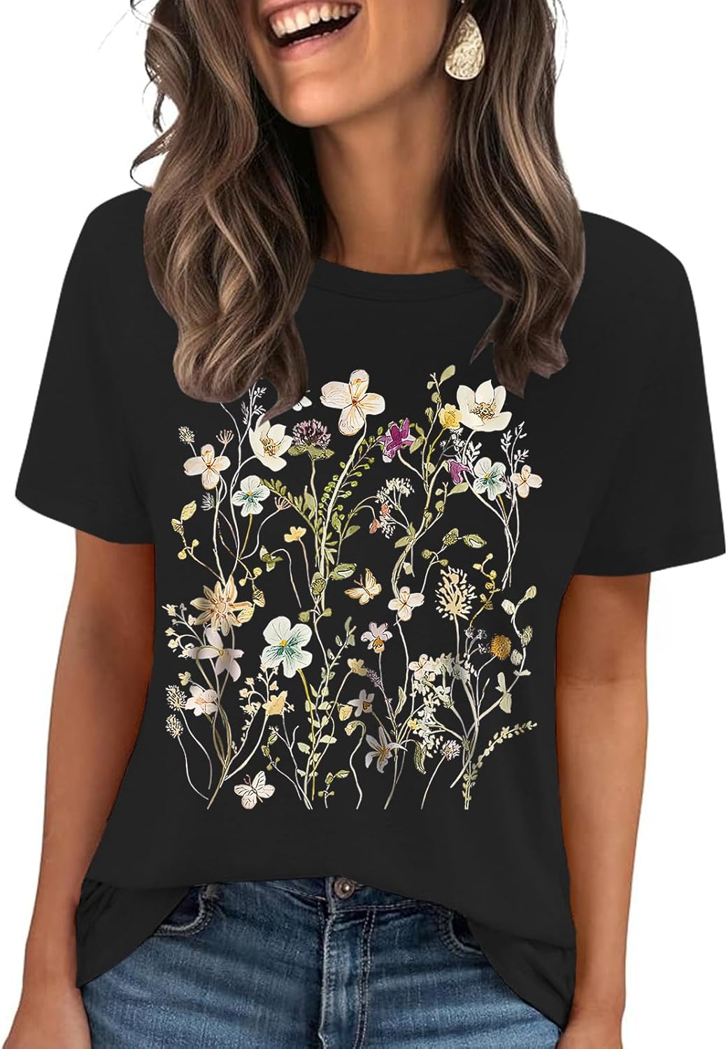 Thumbnail 6 de Cuptacc Damen Basic T-Shirt – Sommerliches Rundhals-Top, Kurzarm, Einfarbig