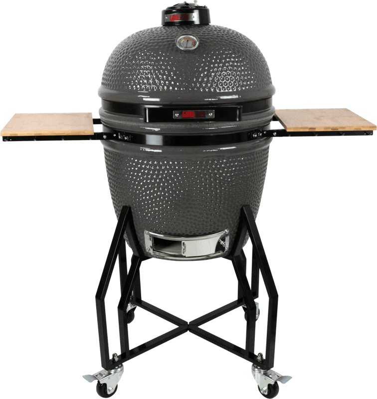 Detalle de Grill Guru Original Medium – Vielseitiger Grill mit Ceramicoberfläche und Rollständer