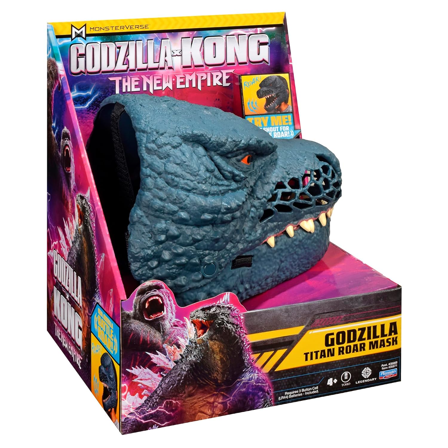 Detalle de MonsterVerse - Masque Godzilla x Kong MN3063 avec sons activés par le mouvement de la mâchoire