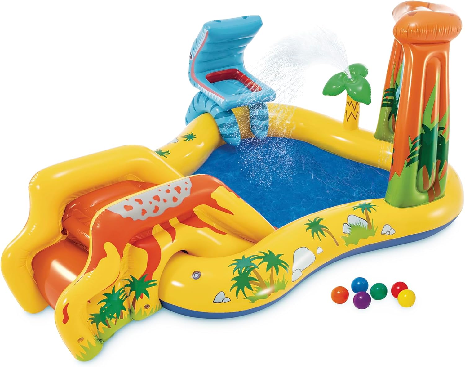 INTEX Centro Juegos Hinchable Dinosaurio 249x191 cm