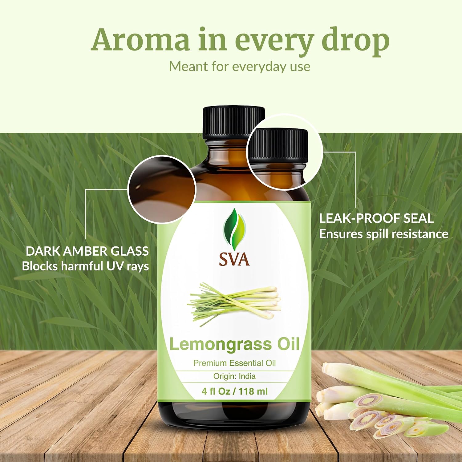 Thumbnail 6 de SVA Lemongrass Essential Oil 4 fl oz