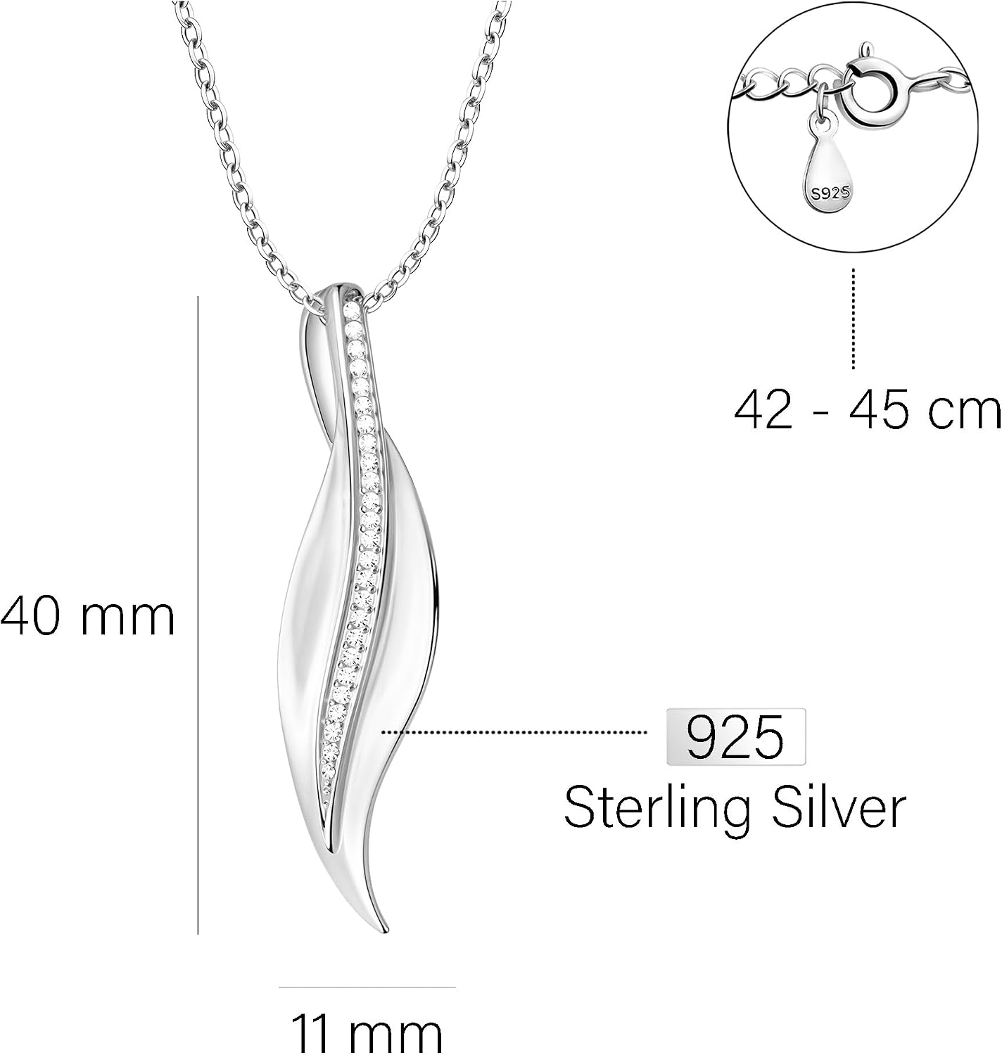 Detalle 2 de Sofia Milani Damen Halskette 42–45 cm