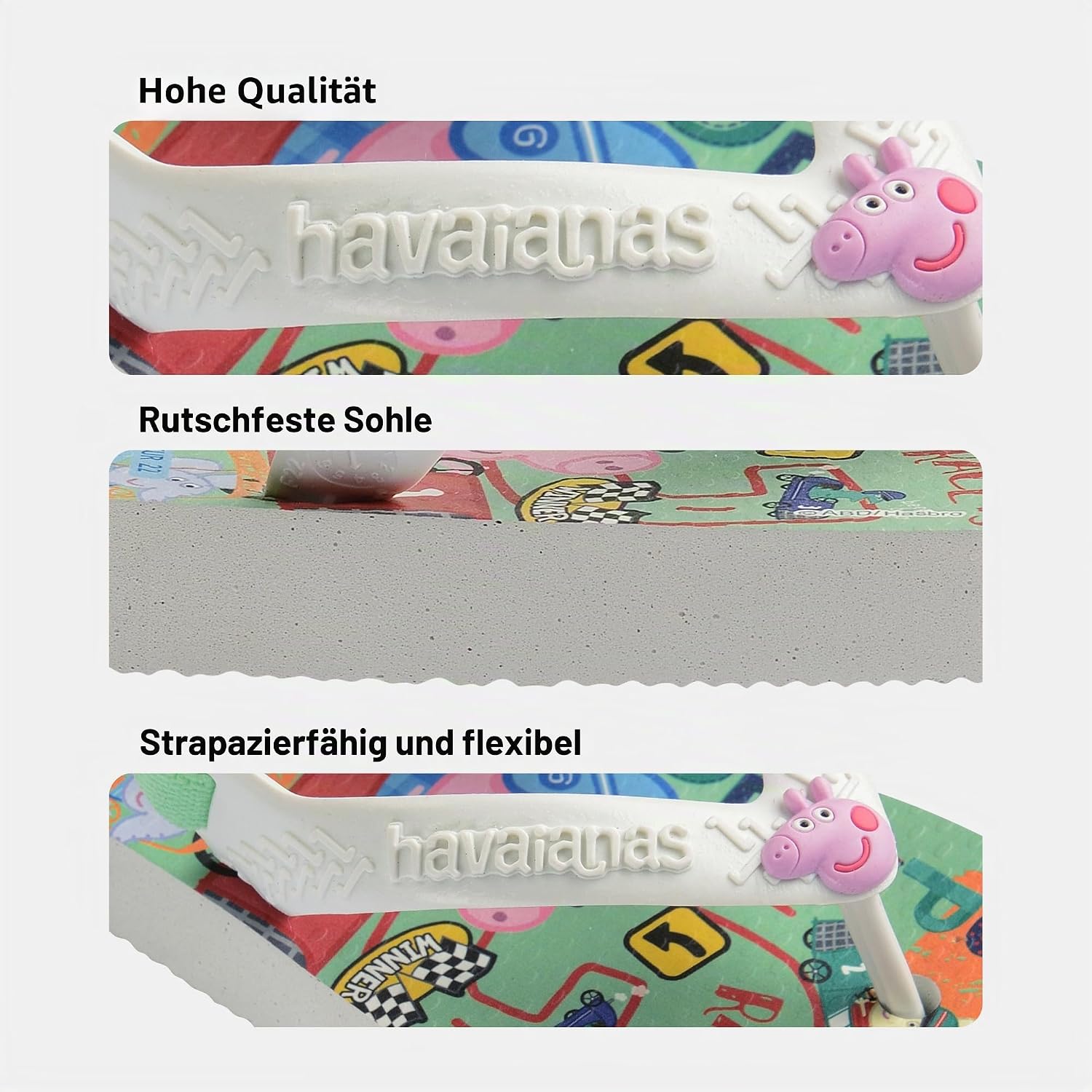 Detalle 2 de Havaianas Baby Peppa Pig Unisex Kinder Flip-Flop