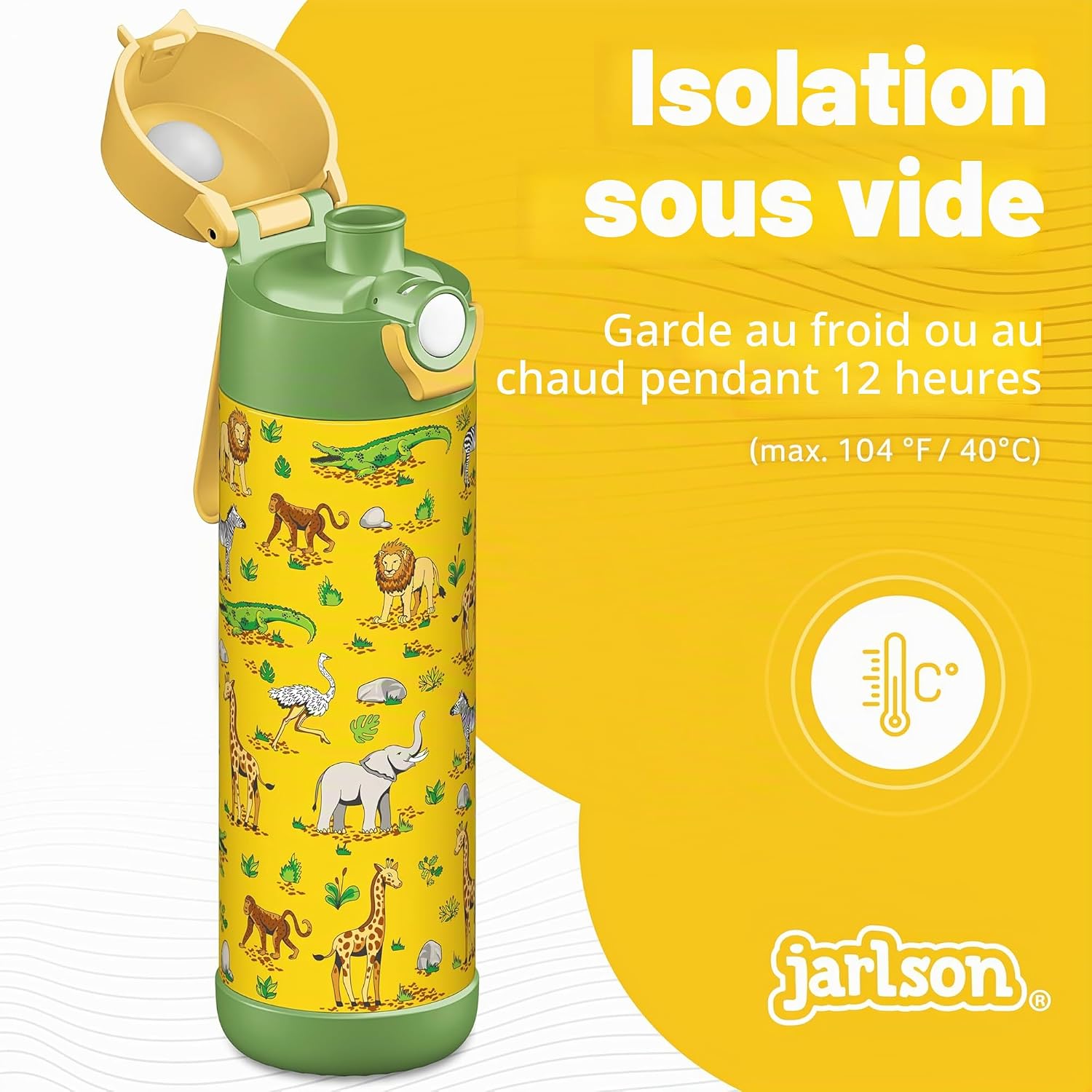 Thumbnail 1 de Jarlson Gourde Enfant CHARLI 500ml — Bouteille Isotherme Anti-Fuite sans Paille