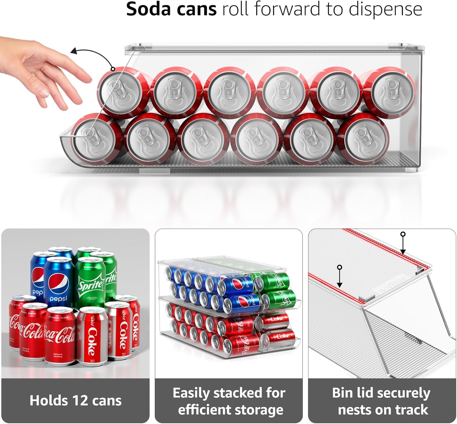 Thumbnail 3 de Sorbus Soda Can Organizer 12-can stackable