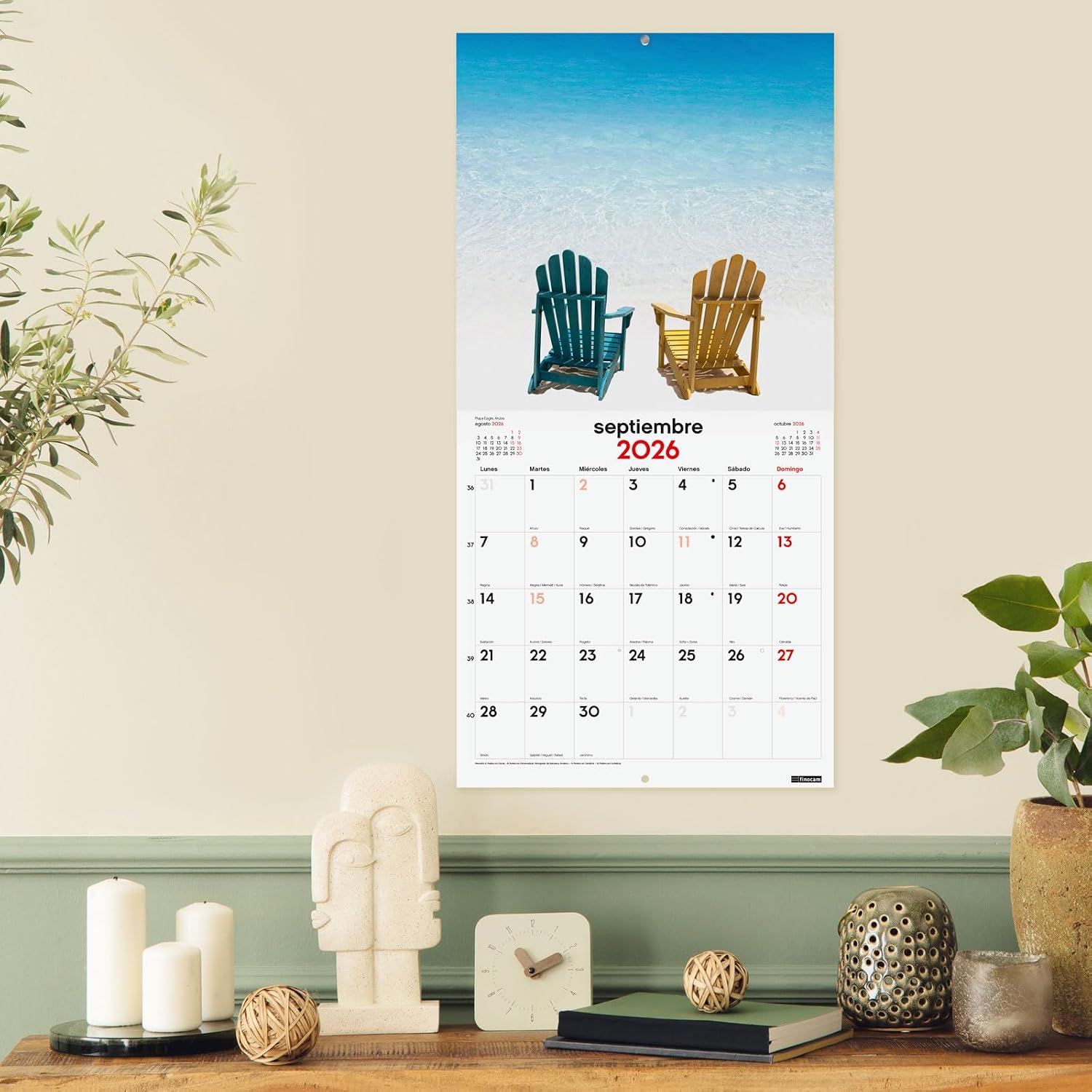 Detalle 2 de Finocam Calendario pared 2026 30x30 cm