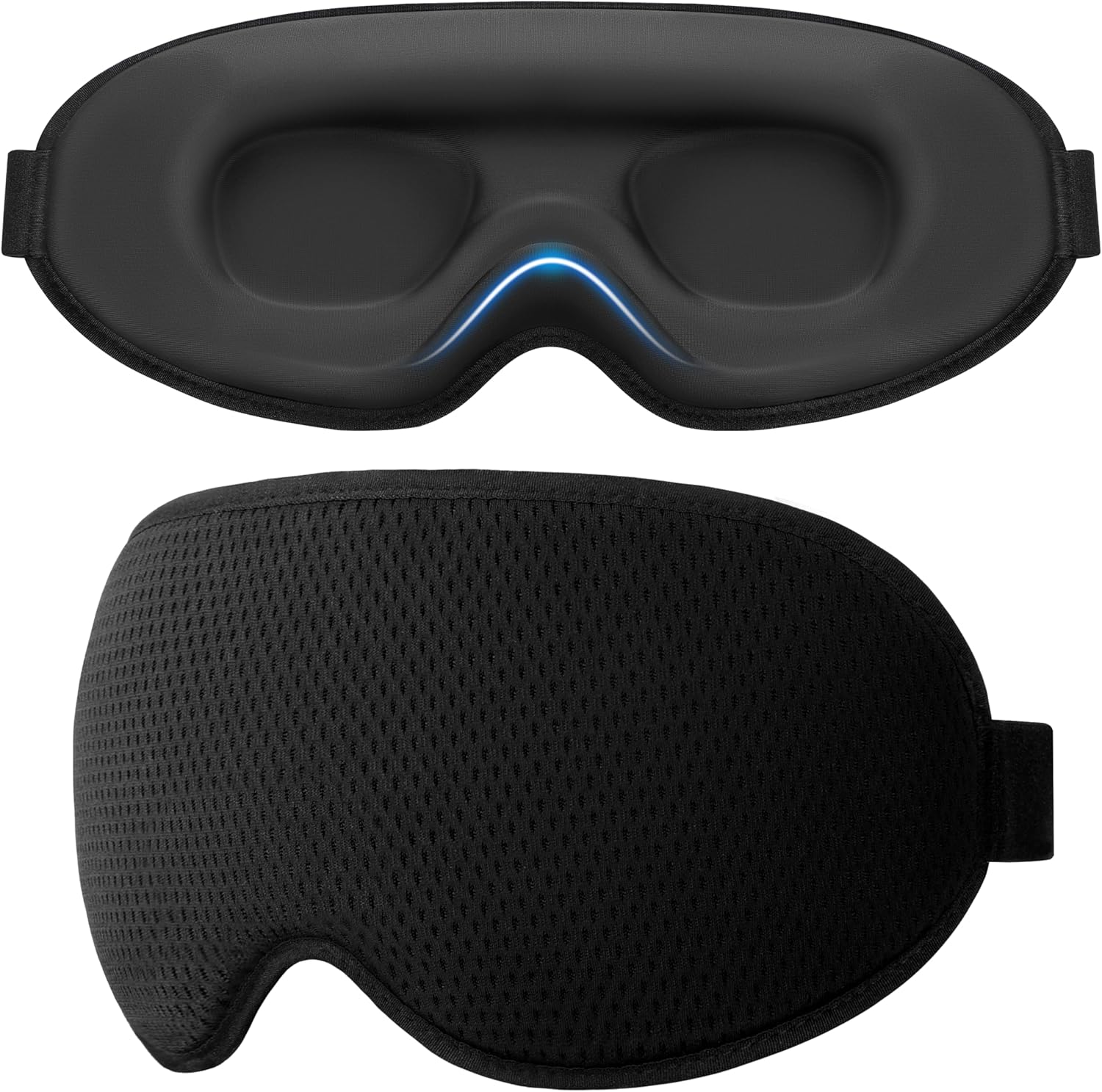 Gritin 100% Blackout Sleep Eye Mask – 3D zero-pressure eye design for side sleepers