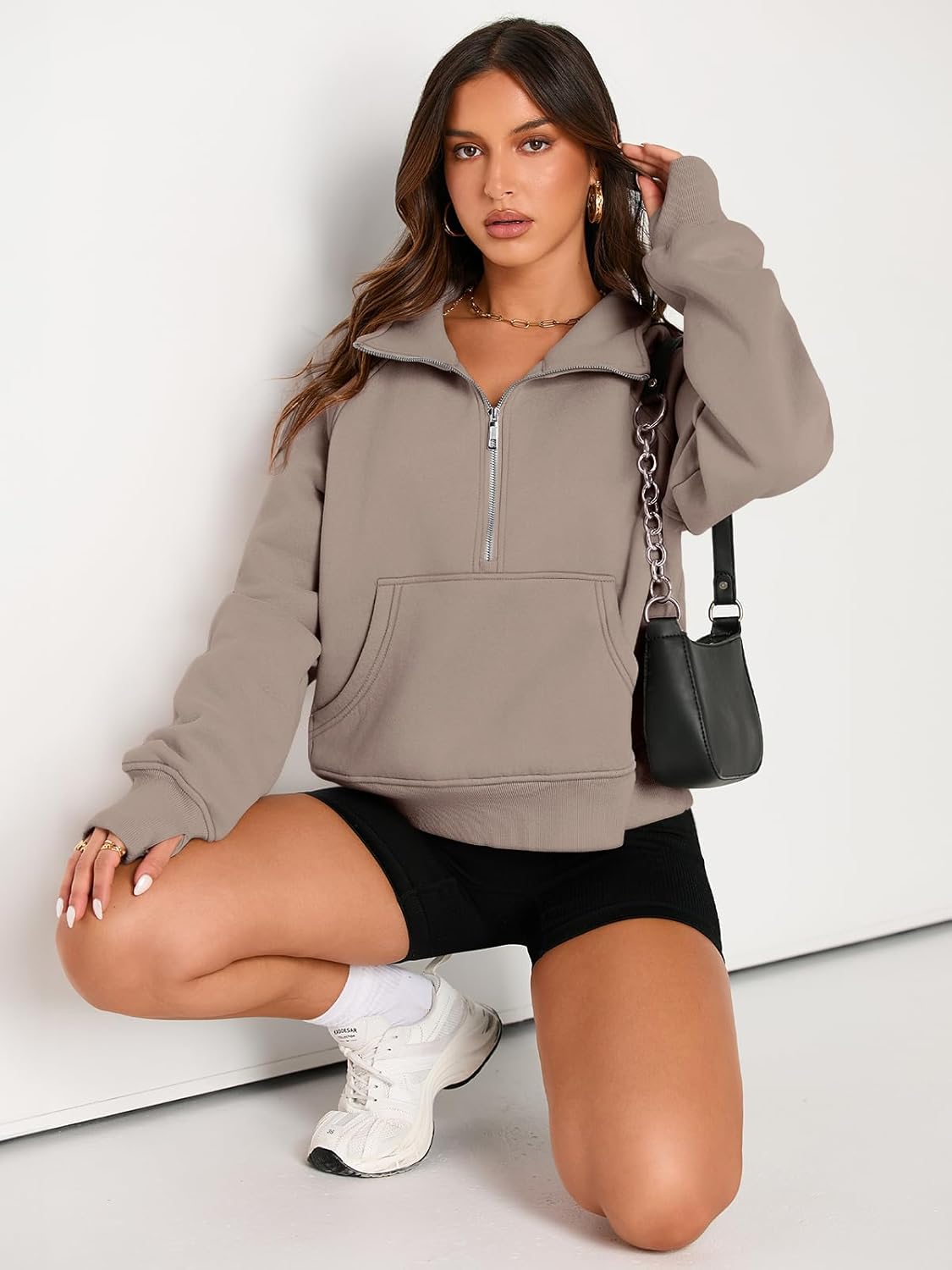 Thumbnail 3 de AUTOMET Women's Half Zip Cropped Fleece Hoodie (Fall 2026)
