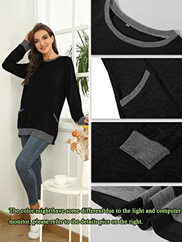 Thumbnail 4 de iChunhua Women’s Long Sleeve Crewneck Top with Pockets S-XXL