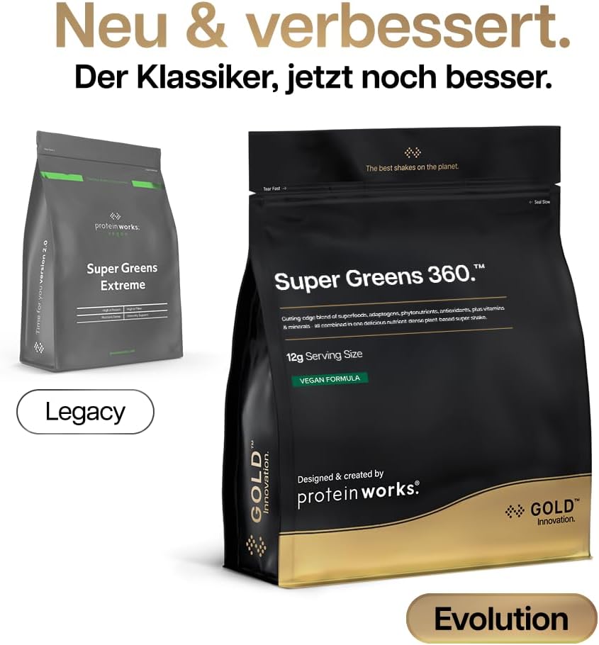 Thumbnail 1 de Protein Works Super Greens 360 – GOLD Innovation, 500 g, vegan, Apfel & Zitrone