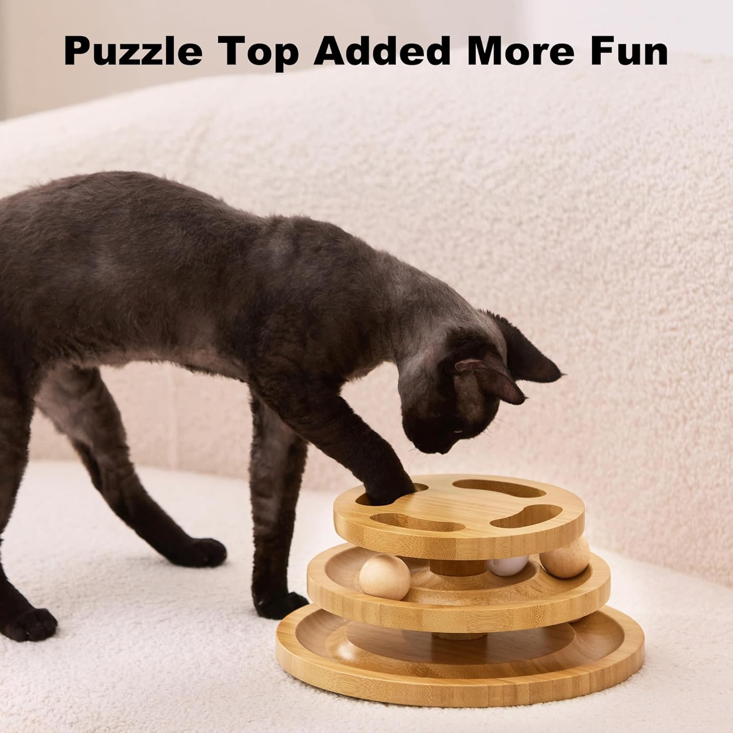 Detalle de ZOMISIA Cat ball track toy with 2-layer