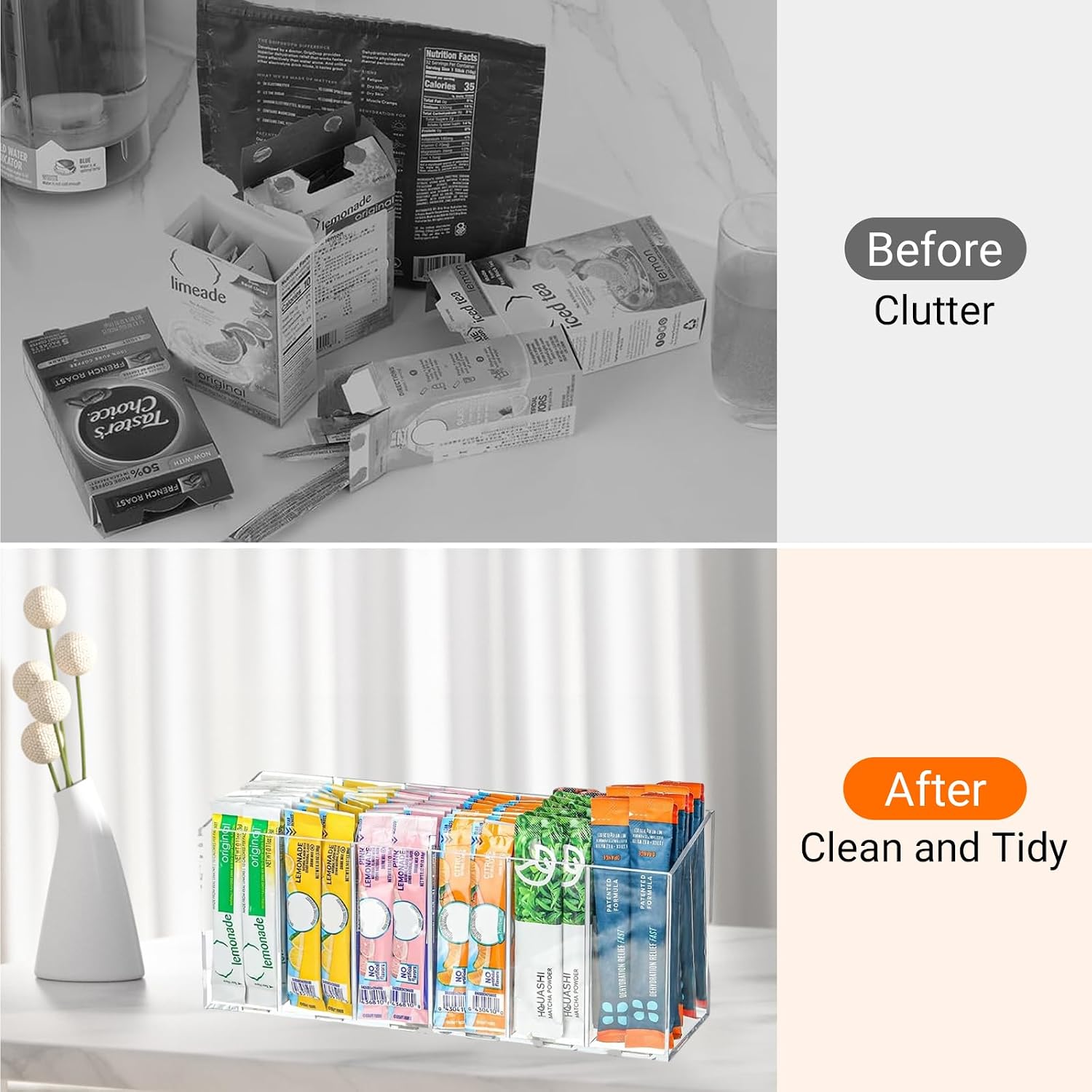 Thumbnail 6 de Acrylic Drink Packet Storage Organizer 6 Compartment