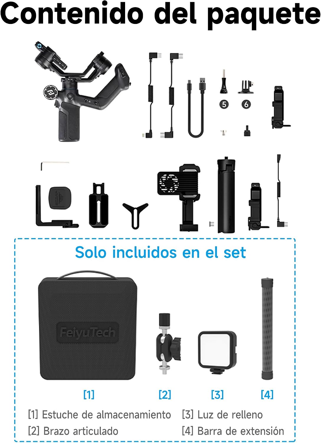 Detalle 2 de FeiyuTech SCORP Mini 3 Pro Gimbal 3 ejes