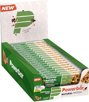Powerbar Natural Protein Chocolate Nuts 18x40g - Barras Veganas 🍫