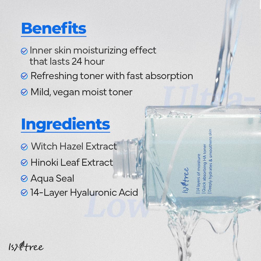 Thumbnail 2 de ISNTREE Ultra-Low Molecular Hyaluronic Acid Toner – Gesichtswasser mit 300 ml