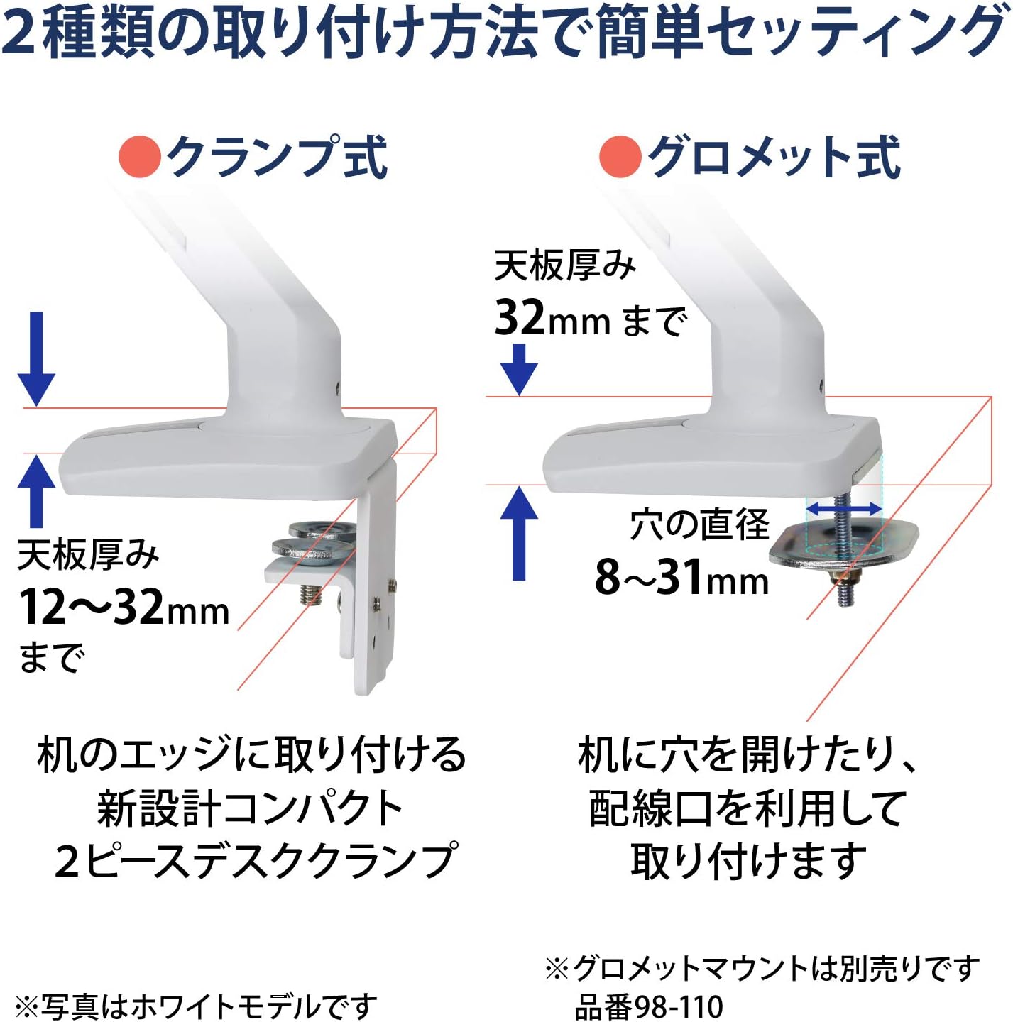 Detalle de Ergotron MXV 45-486-224 モニターアーム マットブラック、34インチ・3.2~9.1kg対応