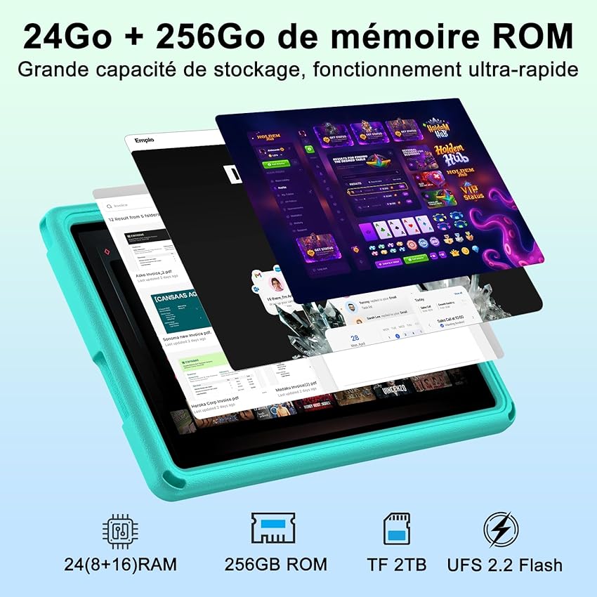 Detalle 2 de Dghrti Tablette 11 pouces Android 15, 8000 mAh ⚙