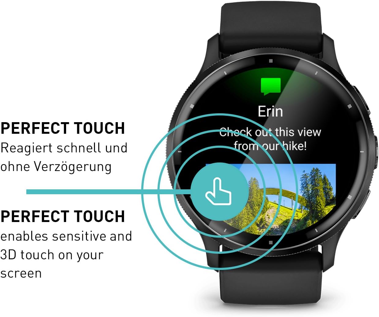 Detalle 2 de SmarTect 3Pack_TPU_Garmin_Venu_3_1 TPU Screen Protector for Garmin Venu 3, 3-Pack