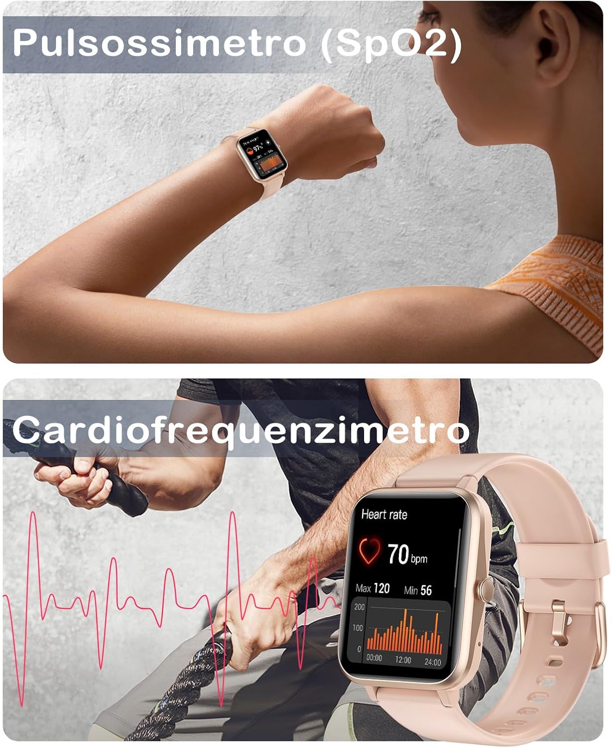 Detalle 2 de GRV Smartwatch Donna 100 modalità Rosa