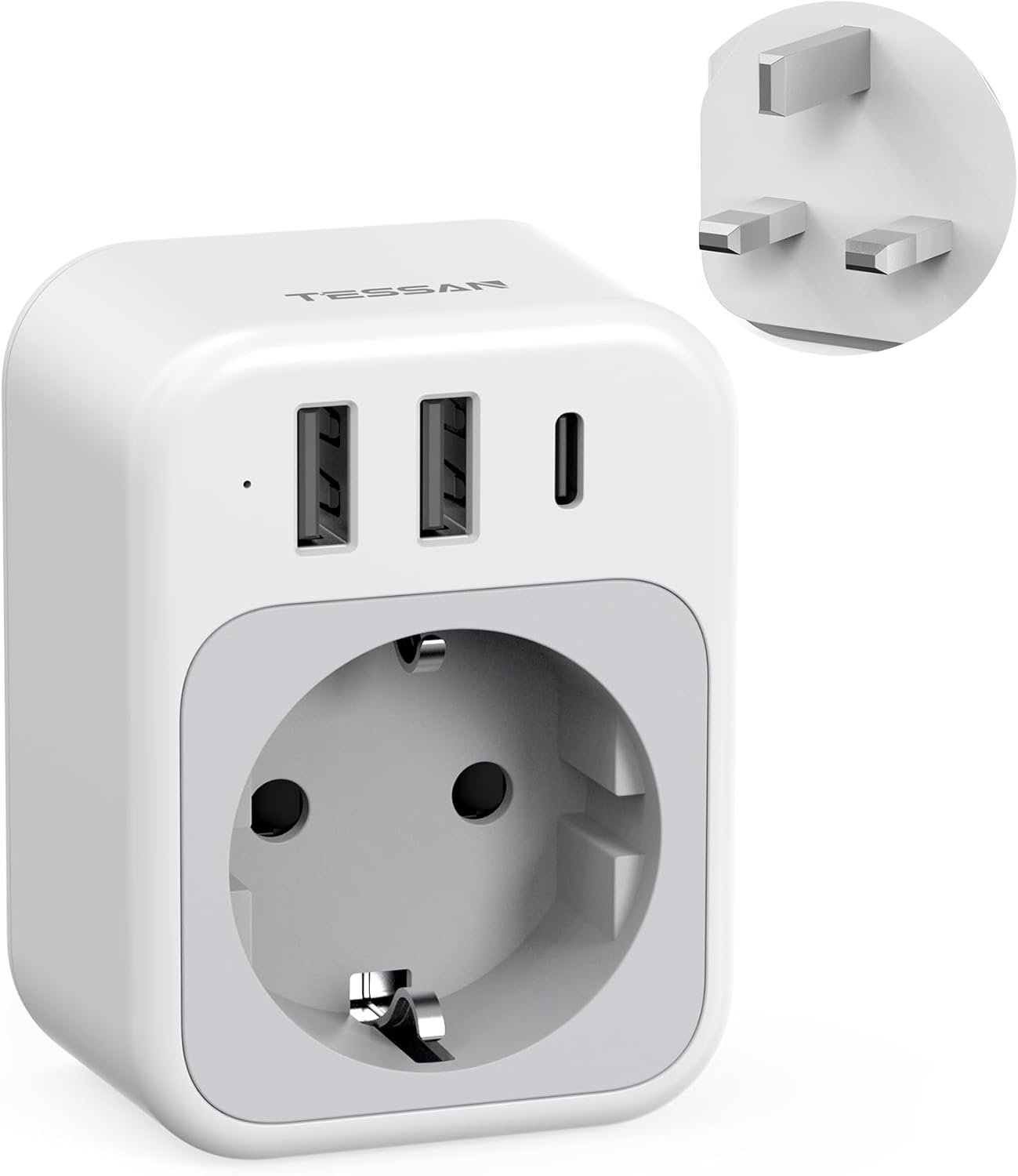Detalle de TESSAN Adapter England Deutsch Reisestecker Typ G