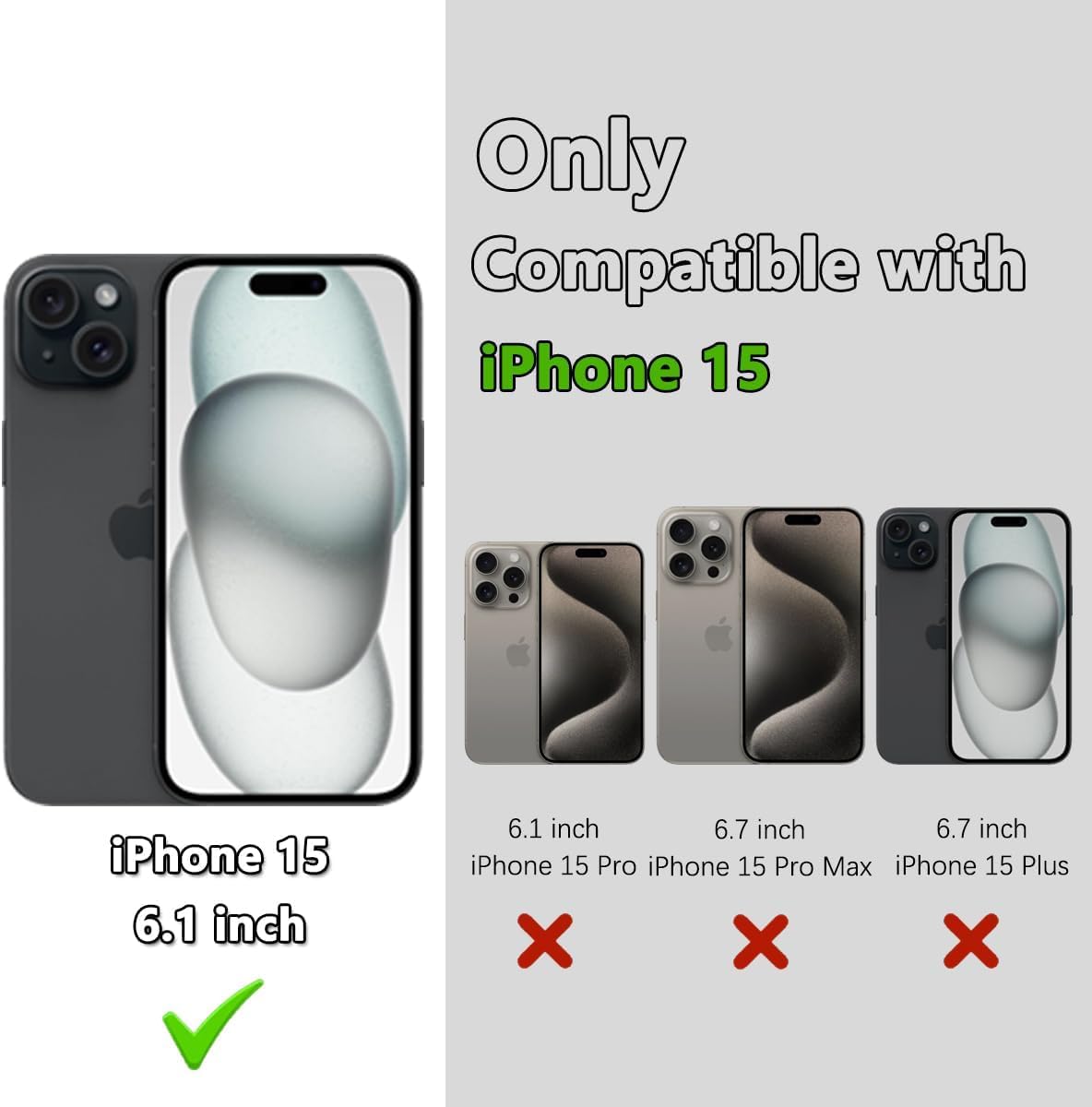 Thumbnail 6 de KPPIT for iPhone 15 Case with MagSafe – Frosted Translucent Black