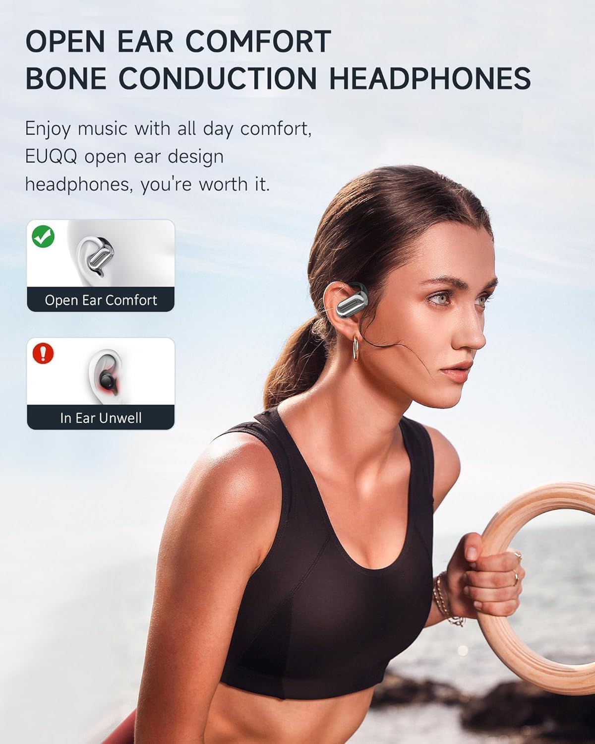 Detalle de Open Ear Earbuds – 80Hrs Playtime with LED Display