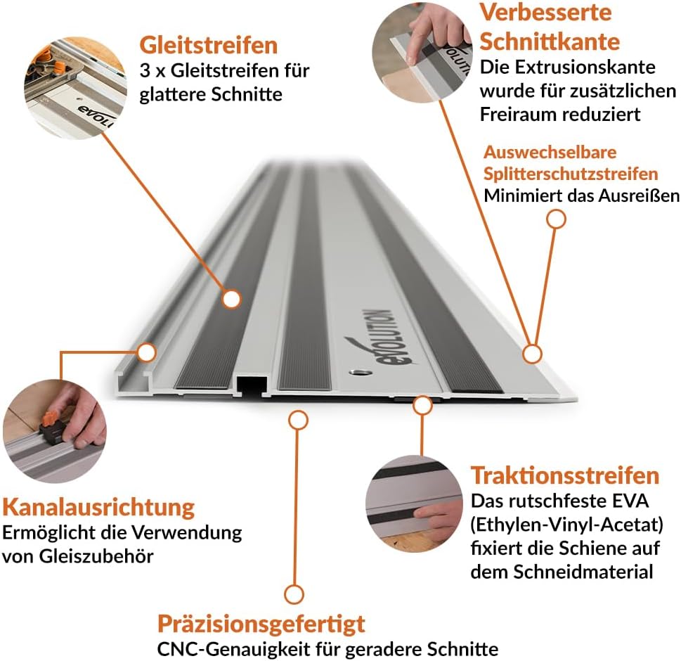 Thumbnail 1 de Evolution ST1400-G2 Führungsschiene: Universelle 1,4 m Führungsschiene für Kreissägen