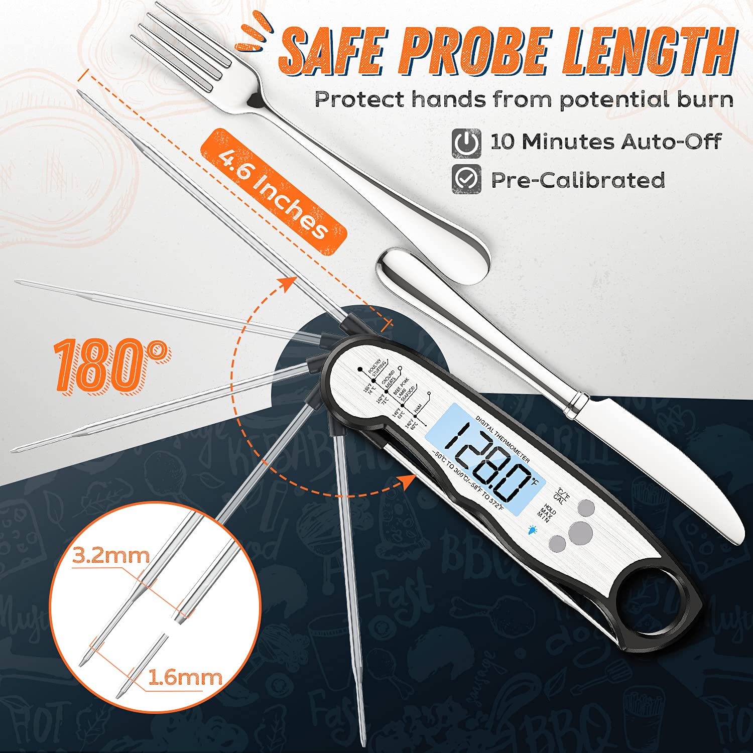 Detalle 2 de Digital Meat Thermometer Instant Read
