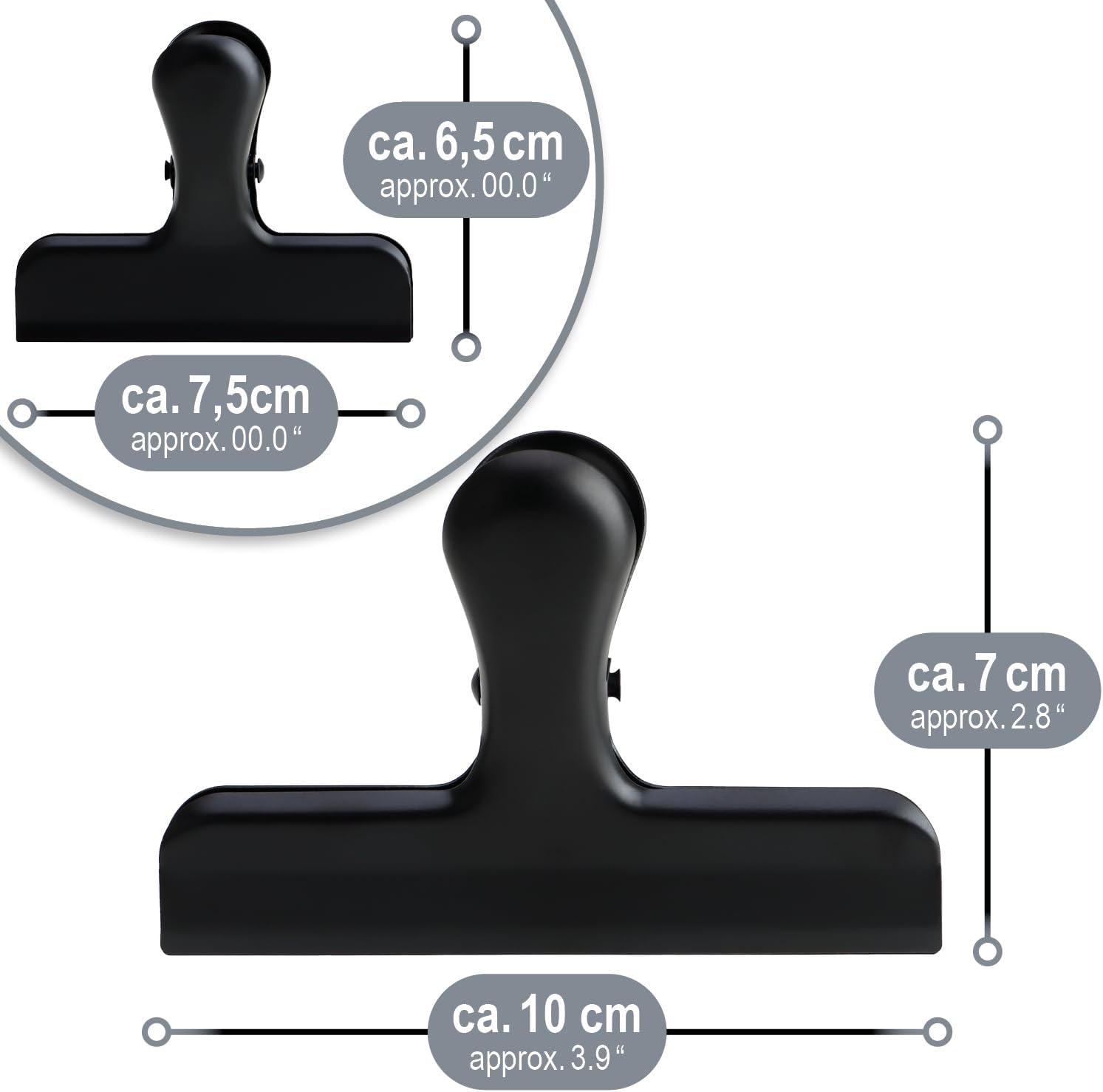 Detalle de Wilhelm Sell® 10x clips de fermeture en acier inoxydable – fermeture hermétique pour sacs et sachets alimentaires