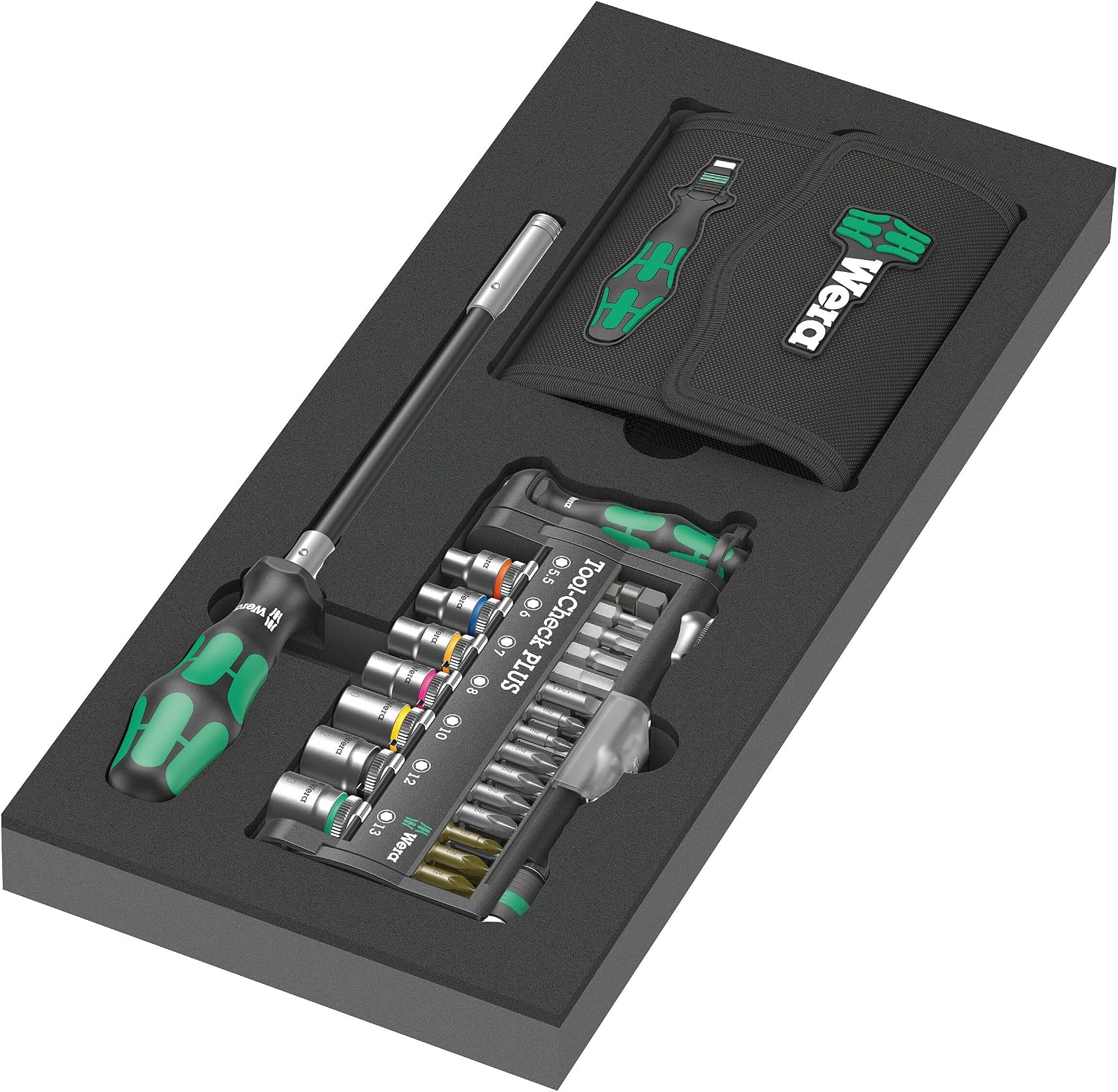 Detalle de Wera 9750 Kraftform Kompakt i Tool-Check PLUS Set 1 – wkład piankowy