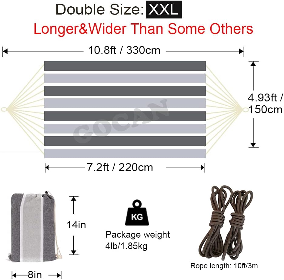 Thumbnail 1 de GOCAN Double Brazilian Hammock 220 x 150 cm