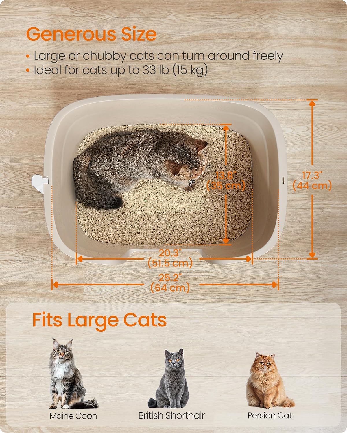 Thumbnail 3 de Feandrea BOXAL Collection PPT003K01 Extra-Large Cat Litter Tray with High Sides